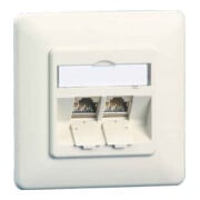 Metz Connect Anschlussdose C6Amodul UP 2Port 270 UP, rws TN C6Amod-2UP-270rw-1