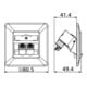 Metz Connect Anschlussdose C6Amodul UP 2Port 270 UP, rws TN C6Amod-2UP-270rw