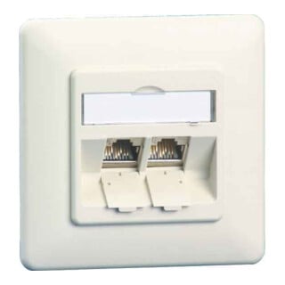 Metz Connect Boîtier de connexion C6Amodul encastré 2 ports 270 UP, rws TN C6Amod-2UP-270rw