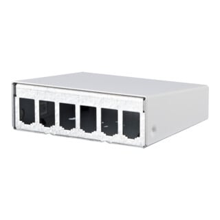 Metz Connect Boîtier encastrable vide E-DATmodule 6x rws 130861-0602-E