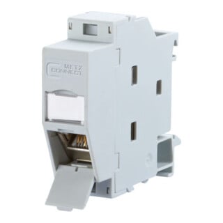 Metz Connect Hutschienenmodul Cat.6A 1xRJ45 inkl. Modul TN E-DATmod-REGplus