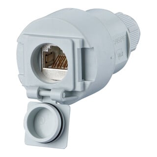 Metz Connect Kupplung Cat.6A 1-Port lgr E-DAT Industry IP67 1309515003-E