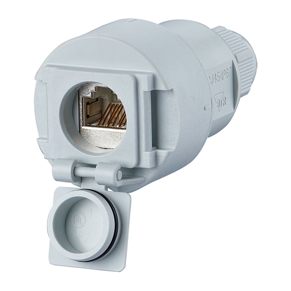 Metz Connect Kupplung Cat.6A 1-Port lgr E-DAT Industry IP67 1309515003-E