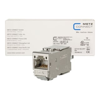 Metz Connect Modul C6Amodul 180 Jack Cat. 6A geschirmt