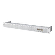 Metz Connect Patch panel C6A module 24 ports 1U RAL7035 équipé TN C6Amod-MP24-7035-1