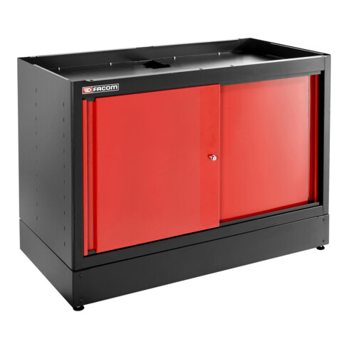 Meuble bas double 2 portes coulissantes Facom JLS3 rouge