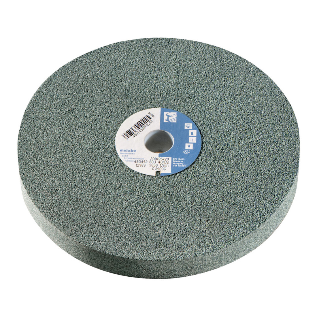 Meule 200 x 25 x 20 mm, 80 J, carbure de silicium, pour meuleuse double metabo
