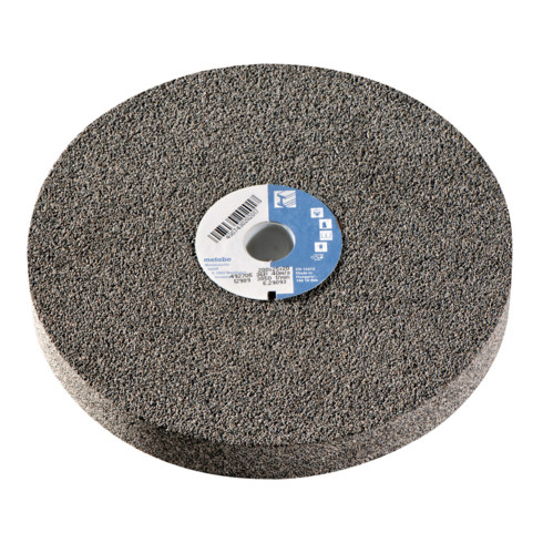 Meule 250 x 032 x 32 mm, 60 N, corindon brun, pour meuleuse double metabo