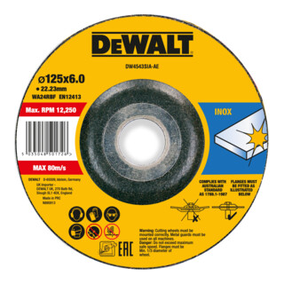DEWALT Disque à ébarber High Performance Inox Type 42 (Coudé) DW4543SIA-AE