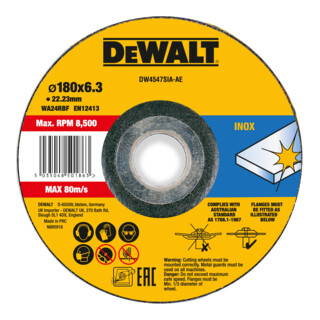 DEWALT Disque à ébarber High Performance Inox Type 42 (Coudé) DW4543SIA-AE