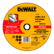 Disque à ébarber pour métal DEWALT High Perfomance coudé 230x6,3mm