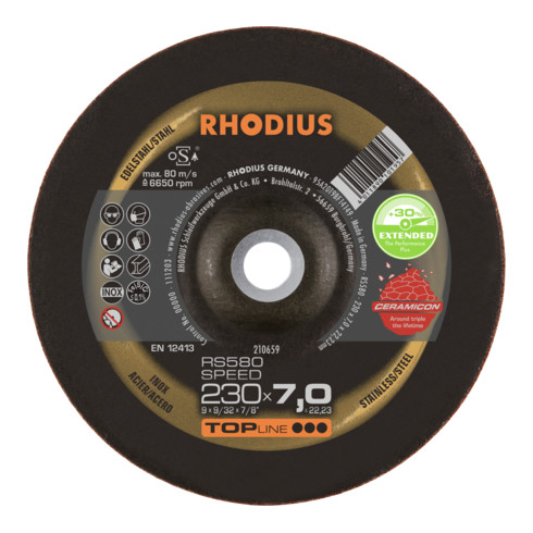 RHODIUS TOPline RS580 EXTENDED meule de dégrossissage