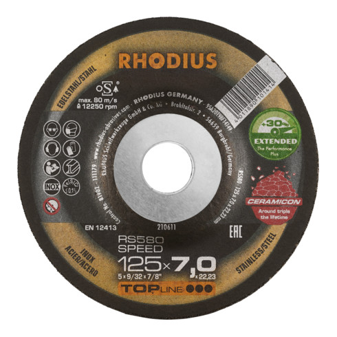 RHODIUS TOPline RS580 EXTENDED meule de dégrossissage