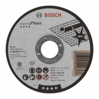 Expert en meules de tronçonnage Bosch pour Inox, droit