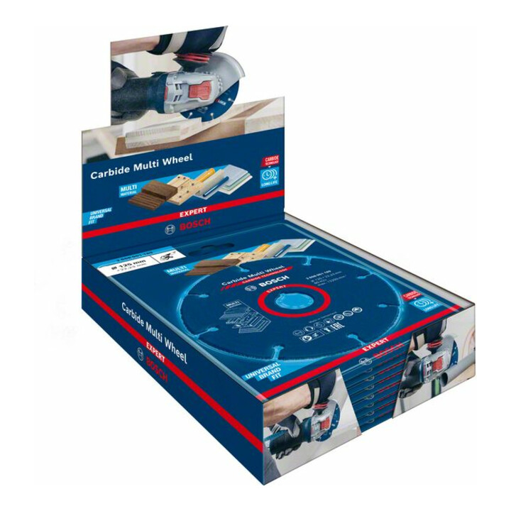 Meule à tronçonner Multi Wheel en carbure EXPERT de Bosch, 125 mm, 22,23 mm. Pour les petites meuleuses d'angle