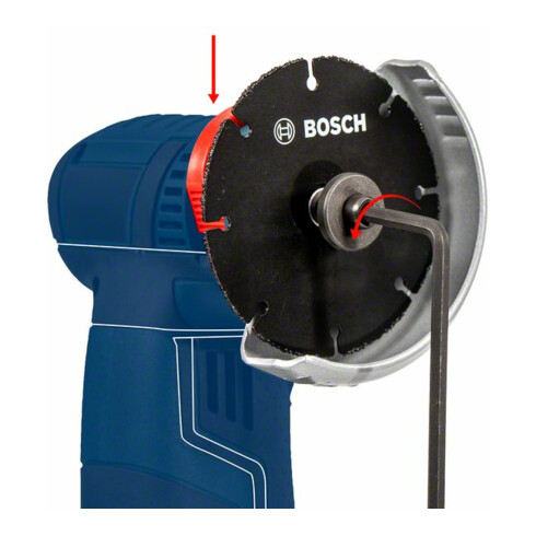 Meule à tronçonner Multi Wheel en carbure EXPERT de Bosch, 125 mm, 22,23 mm. Pour les petites meuleuses d'angle