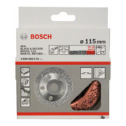 Meule assiette au carbure 115 x 22,23 mm; gros, surface bombée-3
