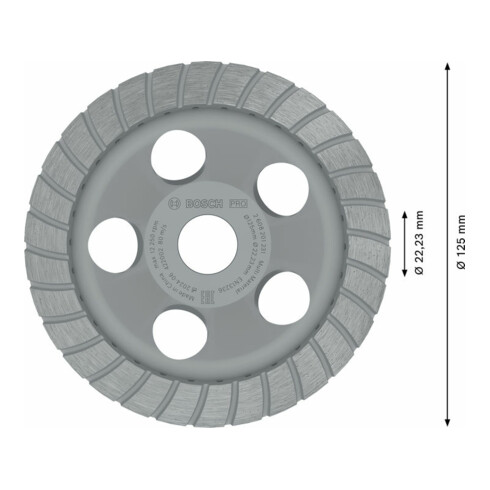 Meule assiette diamantée Best for Universal Turbo 125 x 22,23 x 5 mm