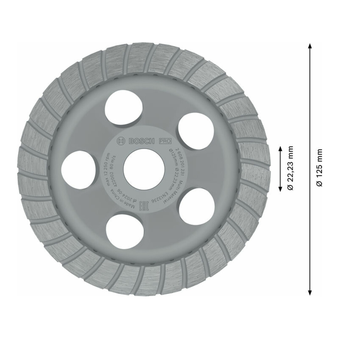 Meule assiette diamantée Best for Universal Turbo 125 x 22,23 x 5 mm