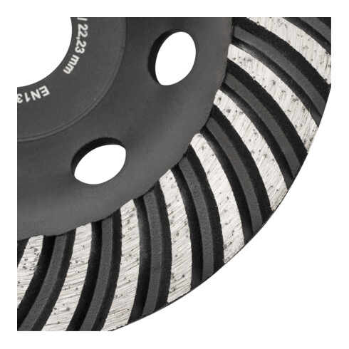 Meule boisseau diamantée STIER 125 x 22,23 mm Turbo