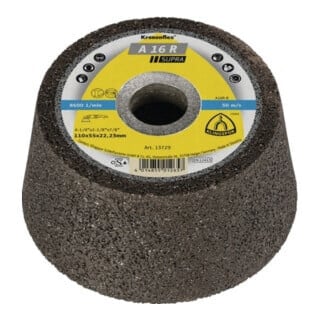 Meule boisseau Klingspor A 30 R, LxlxH 110X55X22,23, GEK