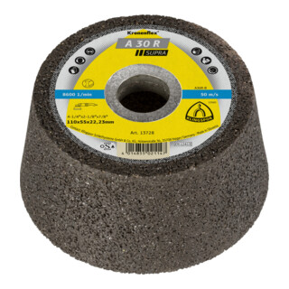 Meule boisseau Klingspor A 30 R, LxlxH 110X55X22,23, GEK