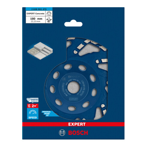 Meule Bosch EXPERT Concrete Grinding 180 x 22,23 x 4,5 mm pour meuleuses à béton