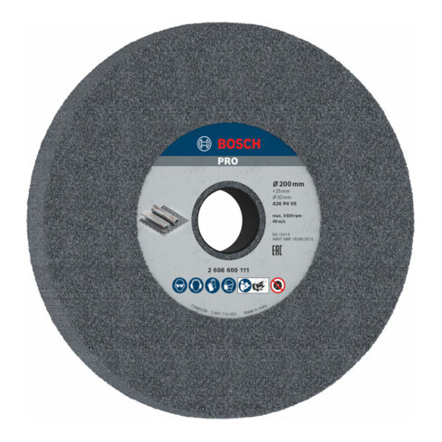 Meule Bosch pour rectifieuse double 200 mm 32 mm 36