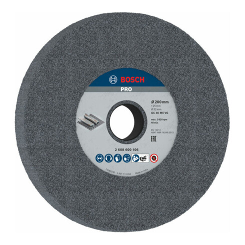 Meule Bosch pour rectifieuse double 200 mm 32 mm 46