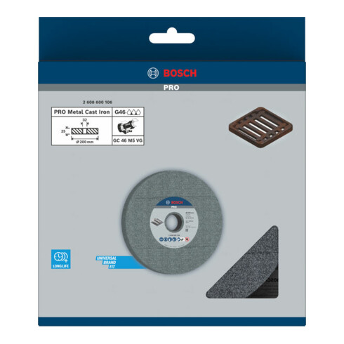 Meule Bosch pour rectifieuse double 200 mm 32 mm 46