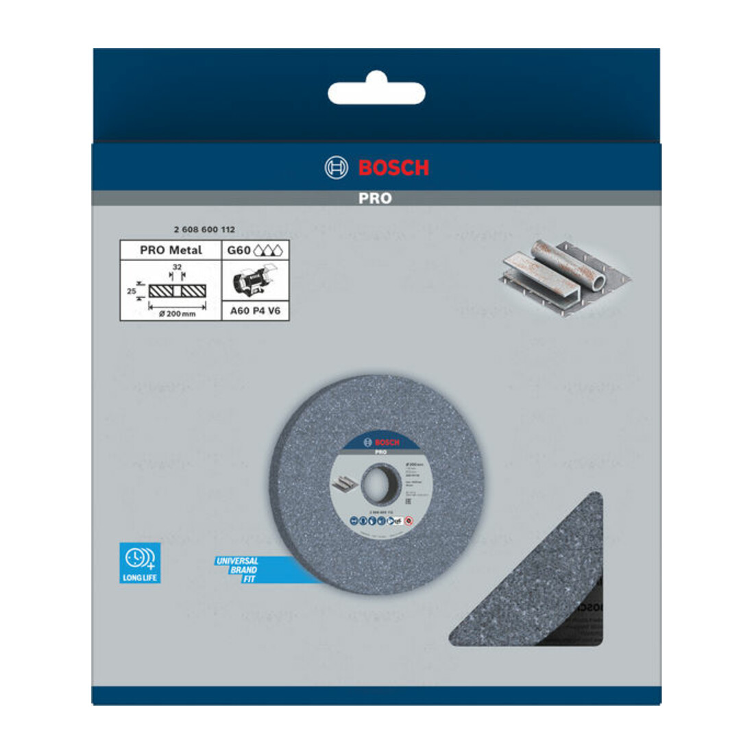 Meule Bosch pour rectifieuse double 200 mm 32 mm 60