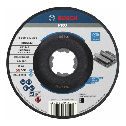 Meule Bosch X-LOCK T27 A 24 P BF 6 mm