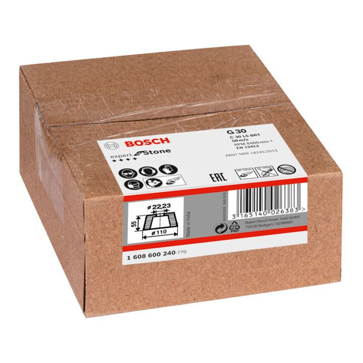 Meule conique Bosch cup pierre / béton 90 mm 110 mm 55 mm 55 mm 36