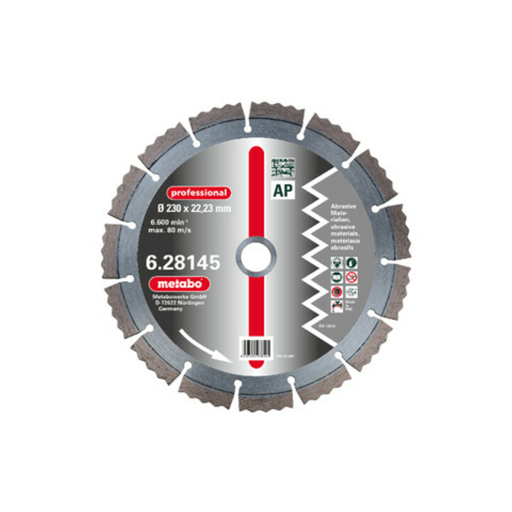Meule de tronçonnage diamantée, 115 x 2,15 x 22,23 mm, "professional", "AP", abrasive metabo
