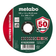 Disque de découpe Metabo Limited Edition Inox version droite 1 mm