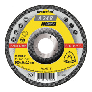 Disque abrasif Klingspor A 24 R Supra Kronenflex® pour l'acier