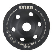Meule diamantée double STIER diamètre 125 mm trou de 22,23 mm béton-3