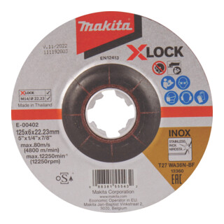 Meule Makita 125x6mm INOX