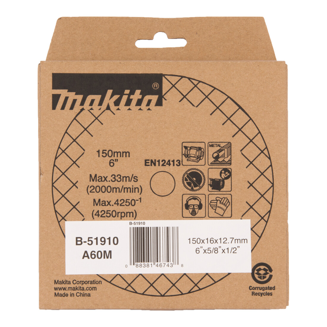 Meule Makita A60M 150x16x12