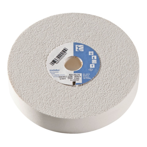 Meule Metabo 200 x 40 x 20 mm, 220 K, corindon brun, pour meuleuse double
