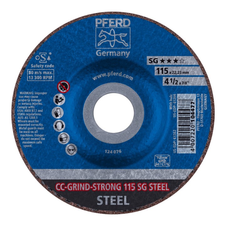 Meule PFERD CC-GRIND CC-GRIND-STRONG 115 SG STEEL