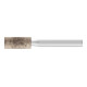 Meule sur tige D. 10 x 20 mm - gran. 46 tige cylindrique 6 mm ADW Härte L 6 B PF