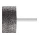 Meule sur tige D50xH25mm 65 mm 6 mm corindon normal grossier 24 Cylindres PFERD