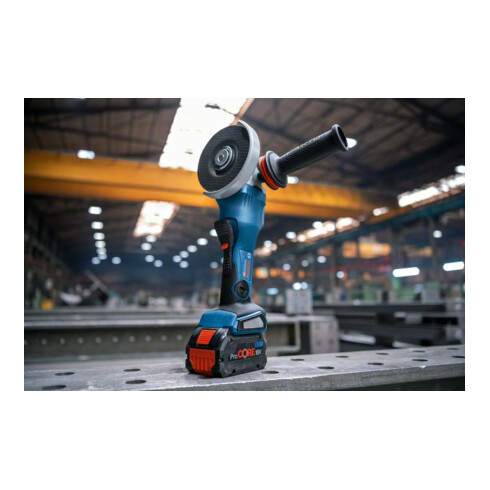 Meuleuse angulaire sans fil BITURBO GWS 18V-15 PSC Bosch, 2 batteries ProCORE18V, chargeur et L-BOXX