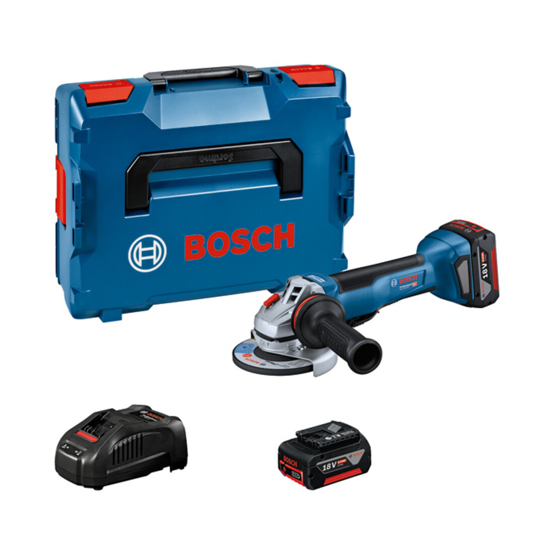 Meuleuse angulaire sans fil Bosch GWS 18V-10 P, (2x5,0Ah, L)
