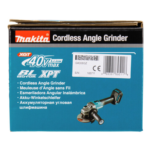 Meuleuse d'angle à batterie Makita 40V GA008GZ