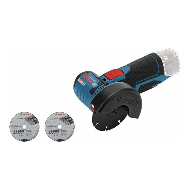 Bosch Akku-Winkelschleifer GWS 12V-76, Solo Version, im Karton + Bosch Akkupack GBA 12 Volt, 3,0 Ah
