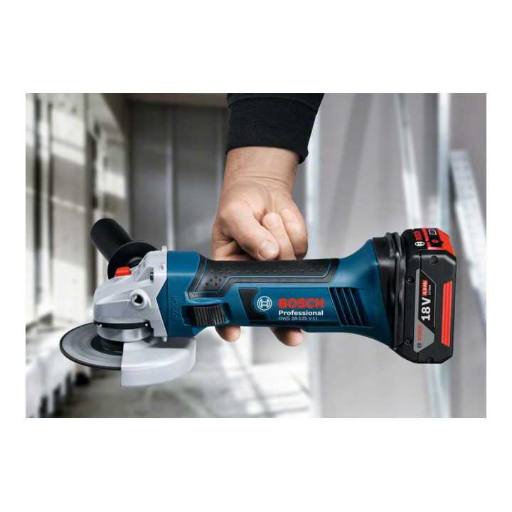 Meuleuse d'angle sans fil Bosch GWS 18-125 V-LI, version solo, avec L-BOXX