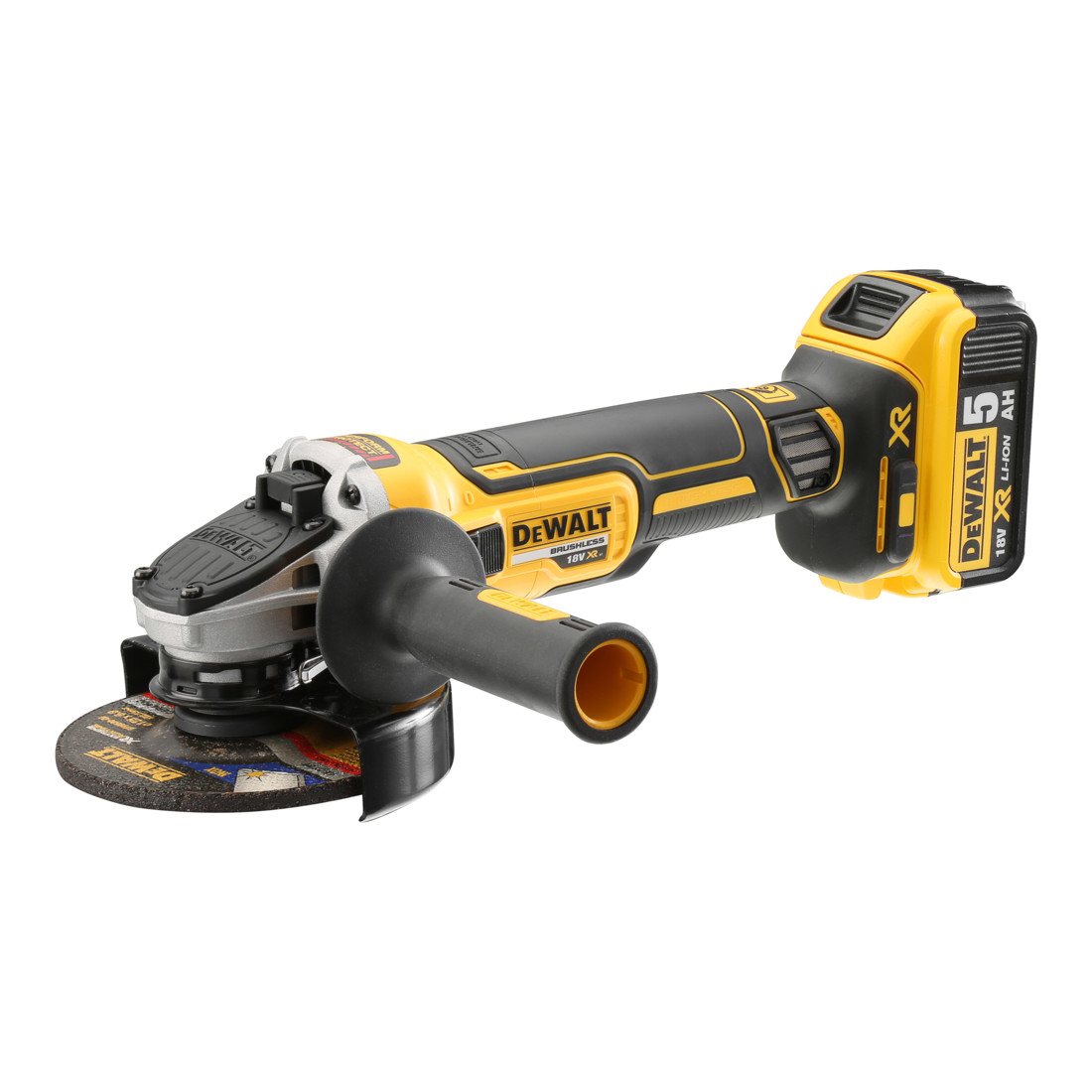 Meuleuse d'angle sans fil DEWALT 125 mm 18 V / 5,0 Ah DCG405P2-QW