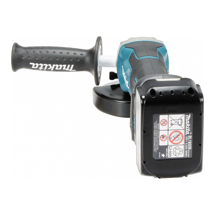 Meuleuse d'angle sans fil Makita 18 V / 5,0 Ah, 2 batteries + chargeur dans le MAKPAC DGA515RTJ